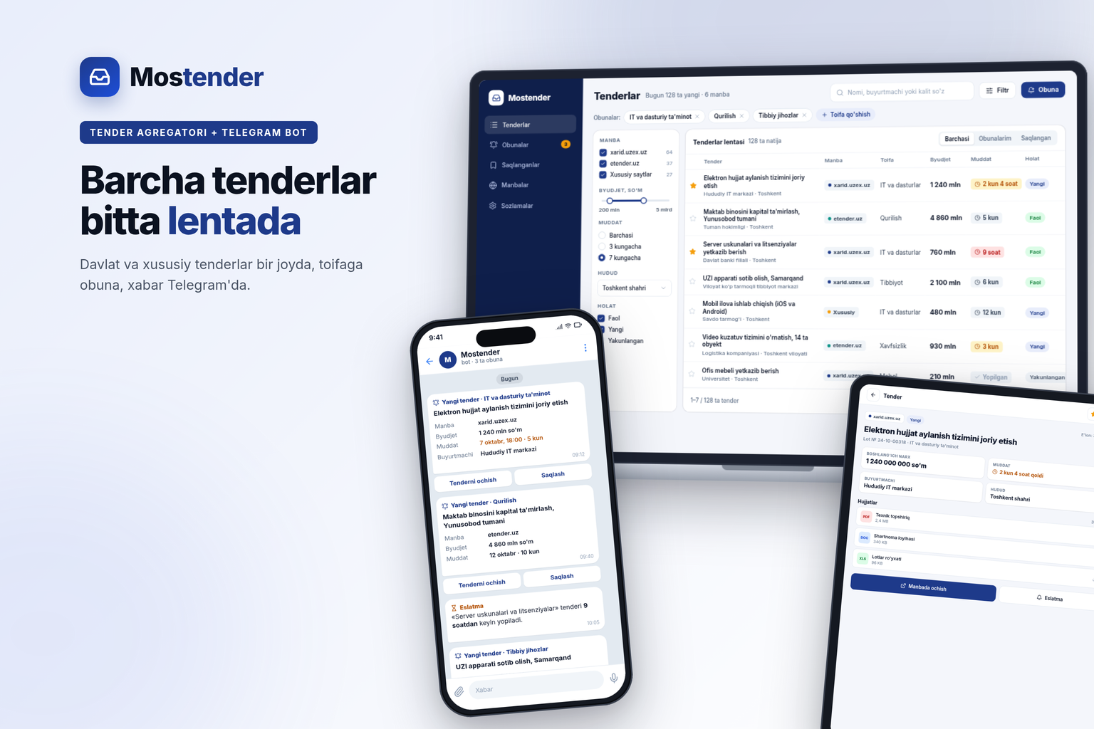 Mostender — Tenderlar agregatori